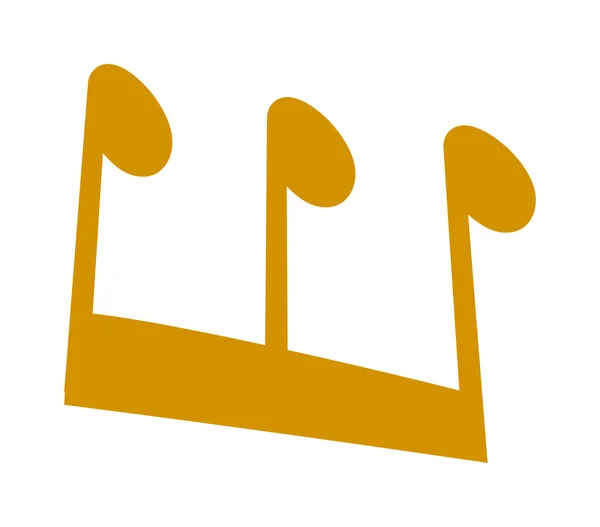 Vector iconos de oro conjunto música nota melodía símbolos vector ilustración . — Vector de stock