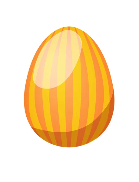 Renk paskalya yumurtası karikatür bahar dekorasyon ve gıda sembolü düz vektör illüstrasyon. — Stok Vektör