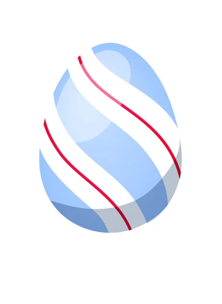 Färg påsk ägg tecknad vårdekoration och mat symbol platt vektor illustration. — Stock vektor