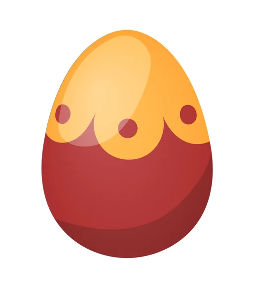 Renk paskalya yumurtası karikatür bahar dekorasyon ve gıda sembolü düz vektör illüstrasyon. — Stok Vektör