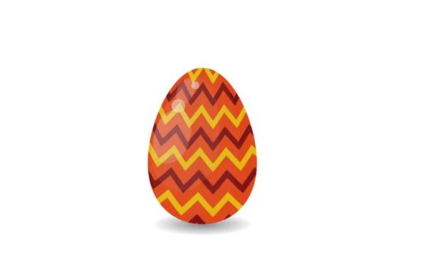 Renk paskalya yumurtası karikatür bahar dekorasyon ve gıda sembolü düz illüstrasyon. — Stok Vektör