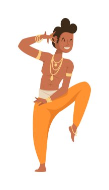 Hint dansçı bollywood geleneksel parti kültürü vektör.