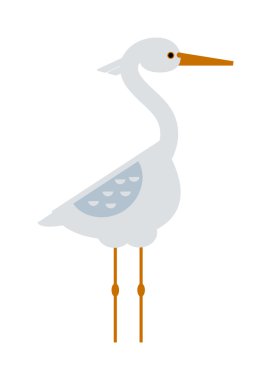 Leylek ayakta ve uçan sarus vinç grus karikatür sevimli hayvan güzel kuş vektör.