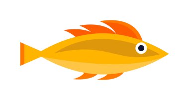 Soyut akvaryum vektör balık sualtı doğa hayvan vektör simgesi