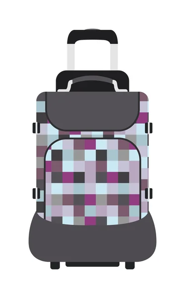 Utazás bőrönde utazótáska utazás poggyász nyaralás vektor. — Stock Vector