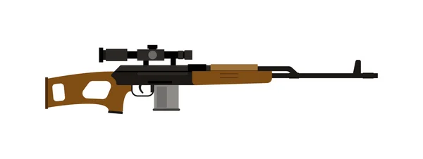 Fusil de asalto vectorial arma futurista de francotirador pesado con lanzagranadas arma militar de gran calibre de la carabina . — Vector de stock