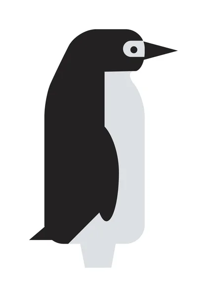 Emperador pingüino lindo animal y naturaleza frío dibujos animados plana antártida aves carácter vector . — Vector de stock