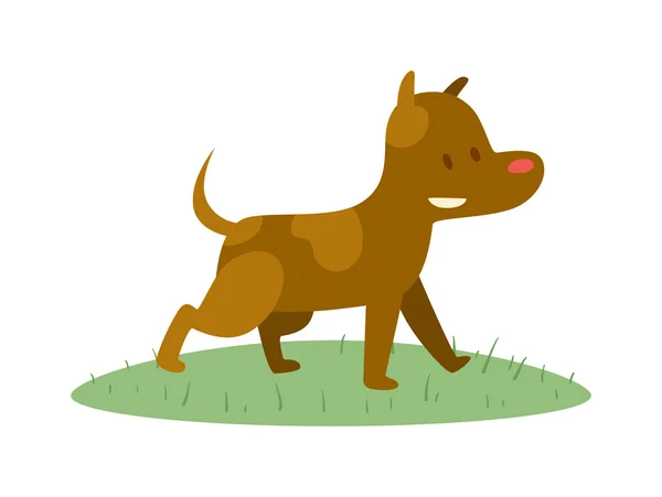 Lindo cachorro de dibujos animados perro animal mascota carácter vector . — Vector de stock