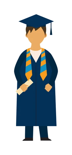 Graduación vector educación personas estudiantes exitosos conocimiento escuela o universidad o universidad concepto de infografía — Vector de stock