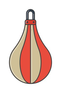 Kırmızı boks çantası vektör illüstrasyon çifti