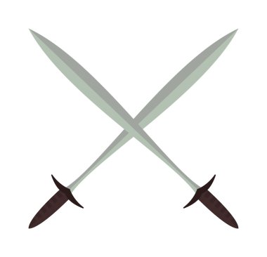 Short knife creative illustration and cartoon steel weapon flat vector illustration.