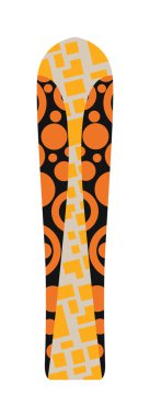 Snowboard simgesi spor elemanları ekipman vektör.