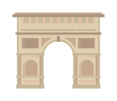 Arc de Triomphe Paris France architecture europe travel monument vector.