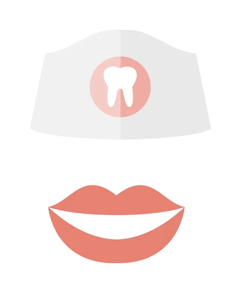 Mujer sonrisa dientes blanqueamiento dental cuidado vector . — Archivo Imágenes Vectoriales