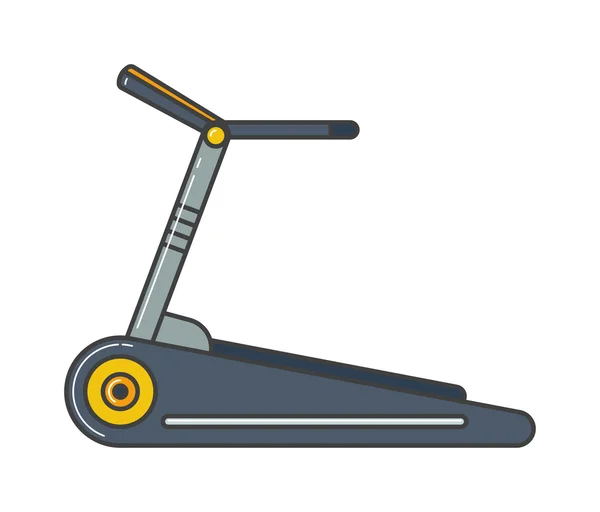 Exercício estacionário bicicleta esporte ginásio máquina atividade de saúde vetor . — Vetor de Stock