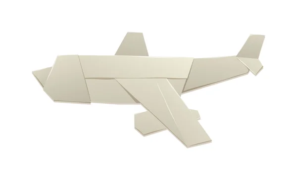 Origami letadlo a origami papírové roviny ručně vyrobené kreativní transportní vektorovou ukázku — Stockový vektor