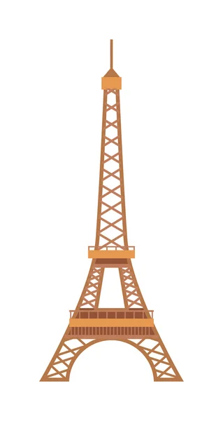 Eiffel Tower Paris France landmark architecture vector illustration. — ストックベクタ