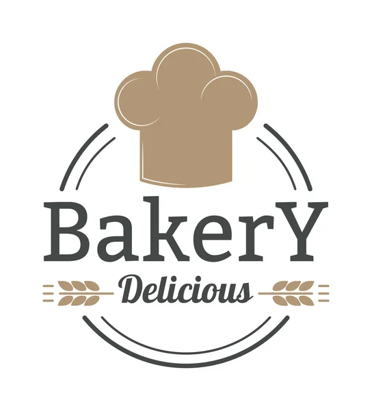Insignia de panadería y el logotipo del pan icono de la insignia vector de estilo moderno . — Vector de stock