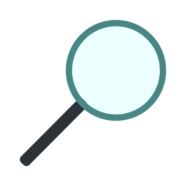 Magnifying glass flat loupe icon vector illustration. — Wektor stockowy