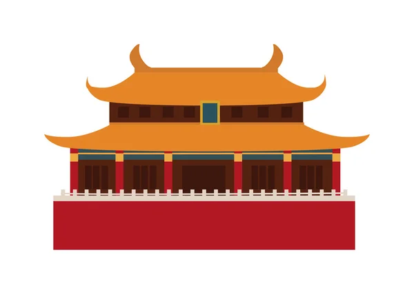 Bonito china viagens marcos templo chinês vetor . — Vetor de Stock