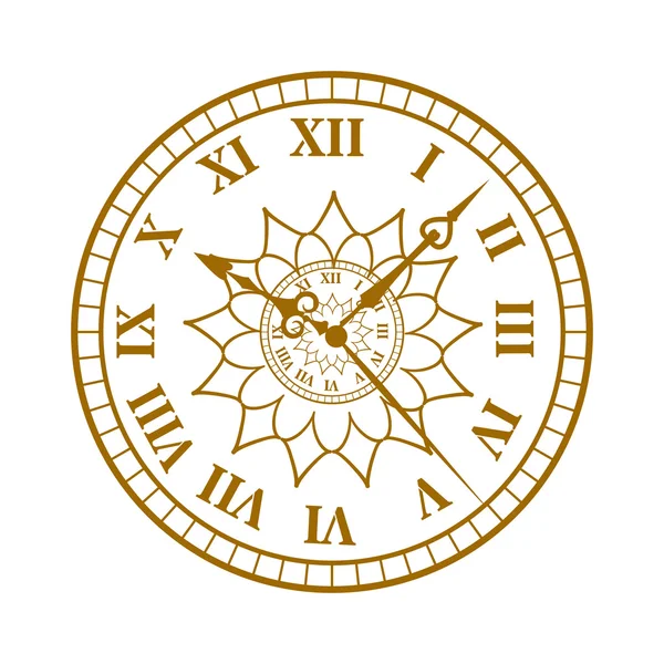 Watch face antique clock vector illustration. — Wektor stockowy