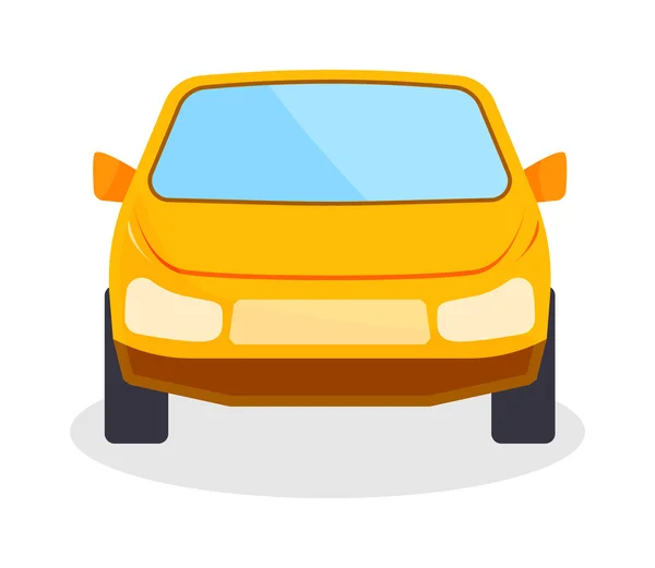 Таксі жовтий автомобіль плоский стиль Векторні ілюстрації . — стоковий вектор