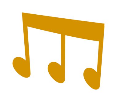 Vektör altın simgeler müzik notası melodi sembolleri vektör illüstrasyon ayarlamak.