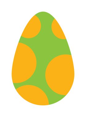 Renk paskalya yumurtası karikatür bahar dekorasyon ve gıda sembolü düz vektör illüstrasyon.