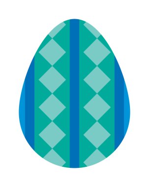 Renk paskalya yumurtası karikatür bahar dekorasyon ve gıda sembolü düz vektör illüstrasyon.