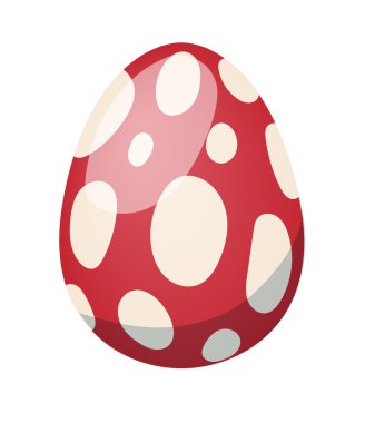 Renk paskalya yumurtası karikatür bahar dekorasyon ve gıda sembolü düz vektör illüstrasyon.