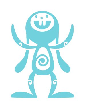 Greeting card Easter rabbit vector illustration