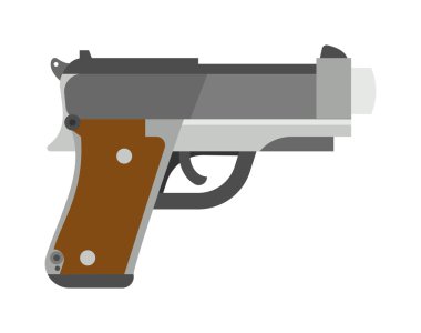 Weapon series vintage wild west army handgun military pistol gun vector.