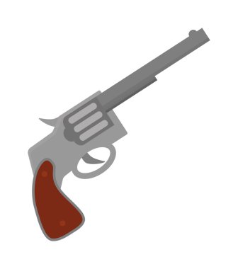 Weapon series vintage wild west army handgun military pistol gun vector.