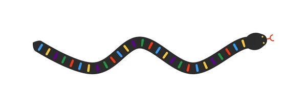 Serpiente plana vectorial aislada sobre fondo blanco — Archivo Imágenes Vectoriales