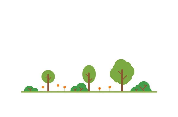 Cartoon tree vector illustration isolated on white background — Διανυσματικό Αρχείο