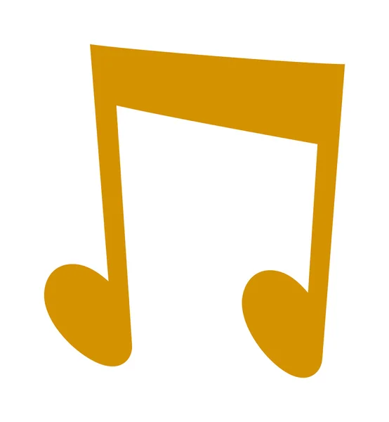 Icone in oro vettoriale set note musicali melodia simboli vettoriale illustrazione . — Vettoriale Stock