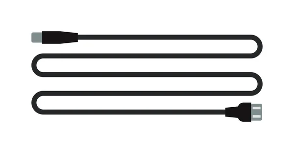 Kabel draad computer USB-stekker verbindingstechnologie . — Stockvector