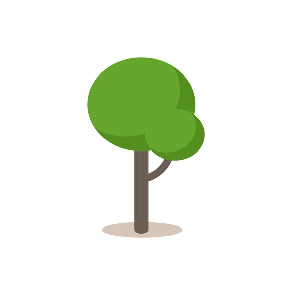 Ilustración vectorial de árbol de dibujos animados aislado sobre fondo blanco — Vector de stock