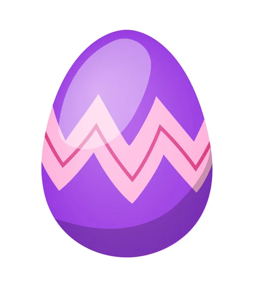 Barevná dekorace pro velikonoční vejce kreslená pružina a symbol jídla plochý vektorový obrázek. — Stockový vektor