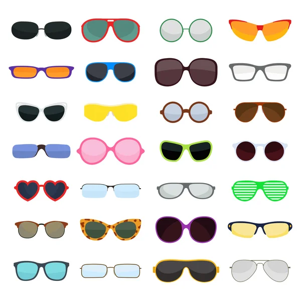 Gafas de moda vectoriales aisladas sobre fondo blanco . — Vector de stock