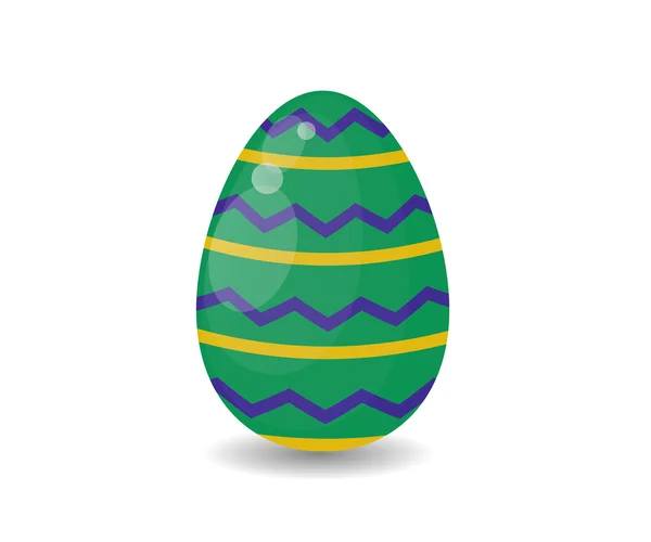Cor easter ovo cartoon primavera decoração e comida símbolo plana ilustração . — Vetor de Stock