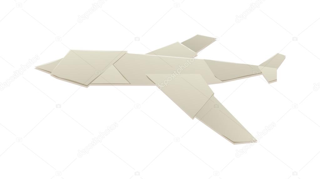Origami Eagle Plane Realistic Render Of Origami Plane