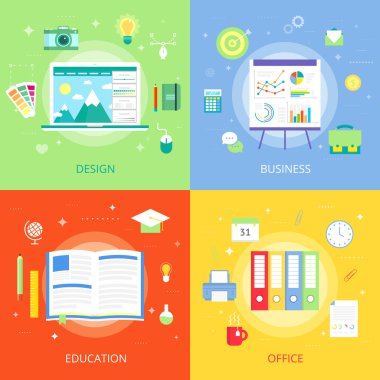 Kavramlar yaratıcı süreç grafik tasarım, eğitim geliştirme, ofis, iş duyarlı ajansı.