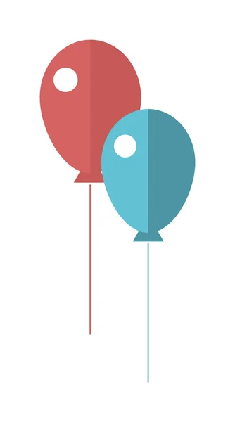 Ensemble de ballons vectoriels colorés bon pour la fête d'anniversaire . — Image vectorielle
