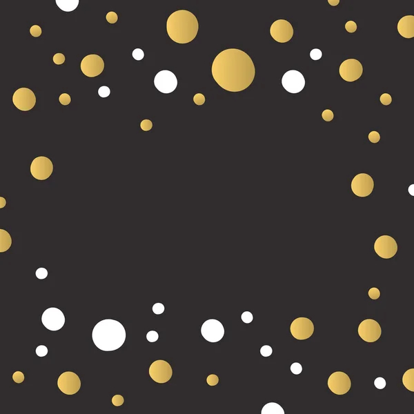 Abstrakt gepunktet schwarz weiß gold hintergrund textur design vektor illustration. — Stockvektor