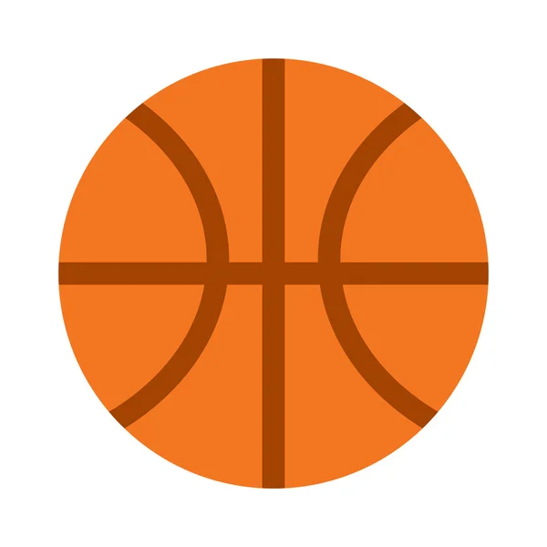Oranje basketbal bal sportuitrusting competitie bol spelen spel symbool platte vector illustratie. — Stockvector
