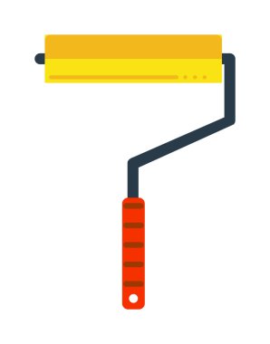 boya silindiri simgesi düz vektör çizim.