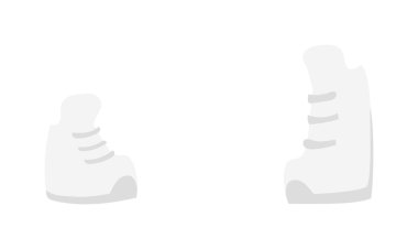 White womens sneakers fashion sport casual shoes flat vector.