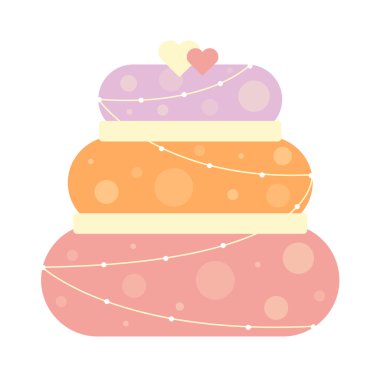 Çikolata kremalı kek pasta beyaz dilim ve krem çiçekler vektör süslenmiş izole tepesinde pasta.