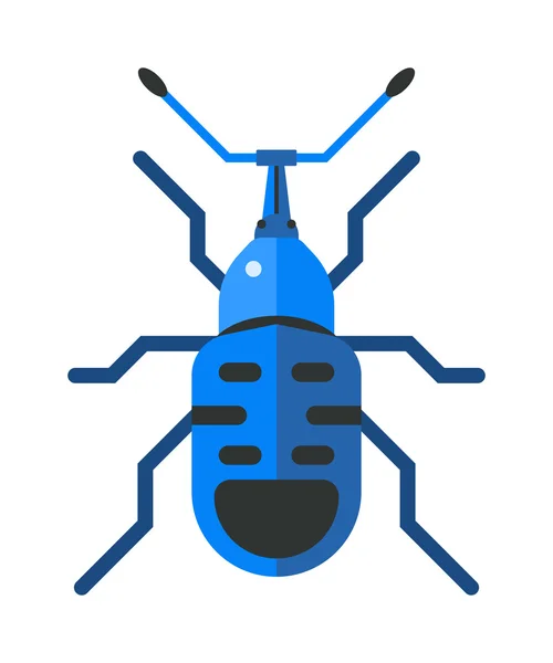 Kakkerlak Dirty Broun pest en walgelijke Roach kruipen bug cartoon platte vector. — Stockvector